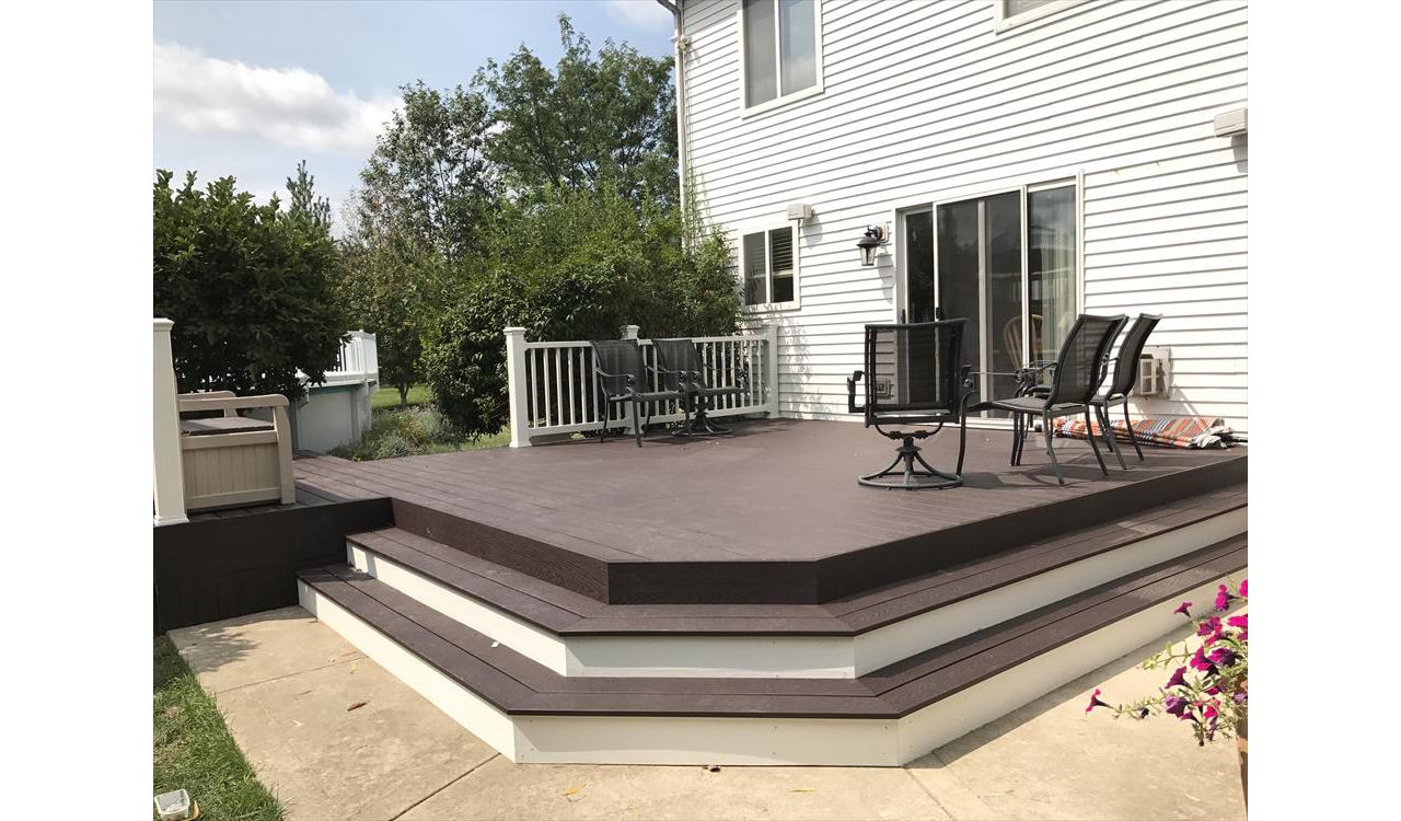 New Deck built in Aurora. New deck was tied into an existing pool deck.