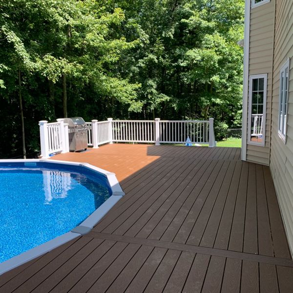 Club Drive Pool Deck - Trex Select Saddle