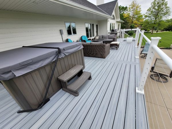 Foggy Wharf, White Cable Railing