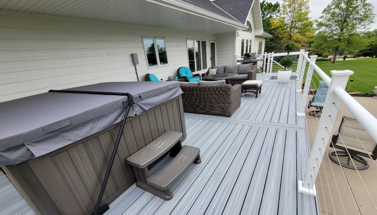 Foggy Wharf, White Cable Railing