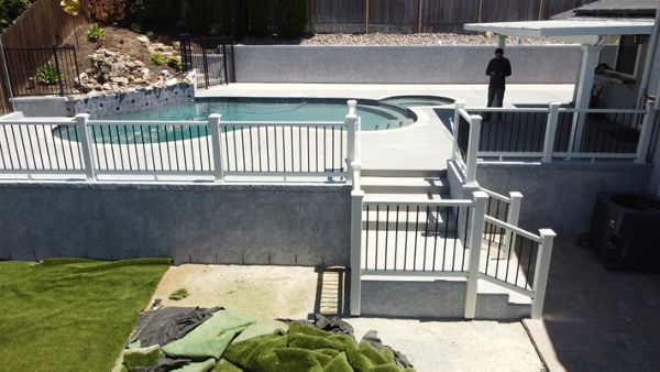 Pool with Trex Railing
