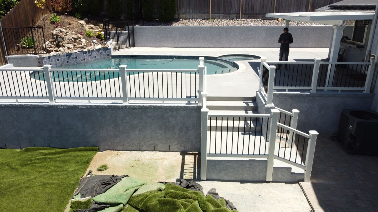Pool with Trex Railing