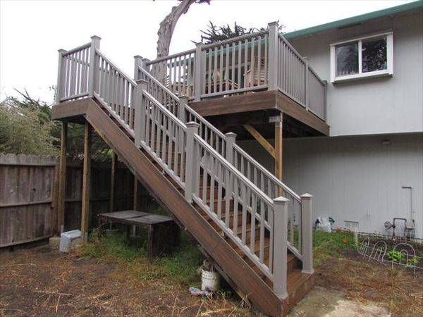 After their new Trex deck and rail is built, Moss Beach, CA