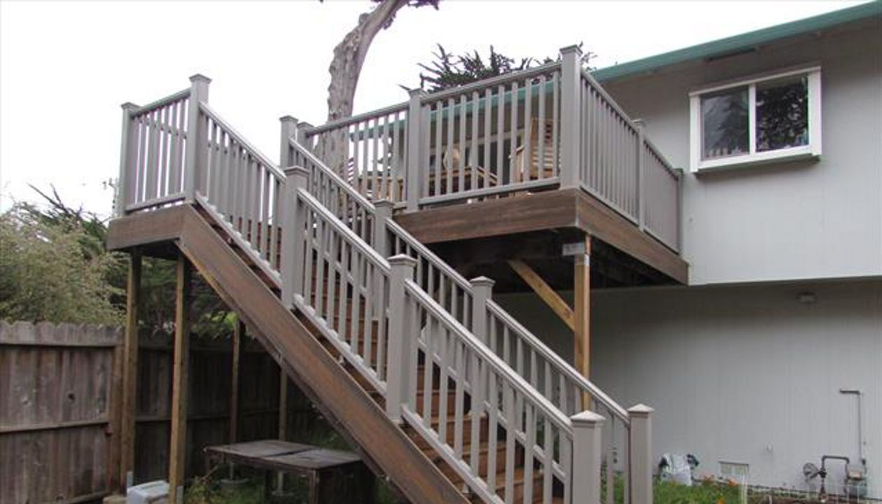 After their new Trex deck and rail is built, Moss Beach, CA