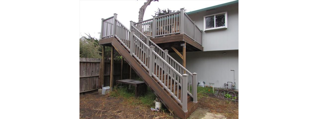 After their new Trex deck and rail is built, Moss Beach, CA