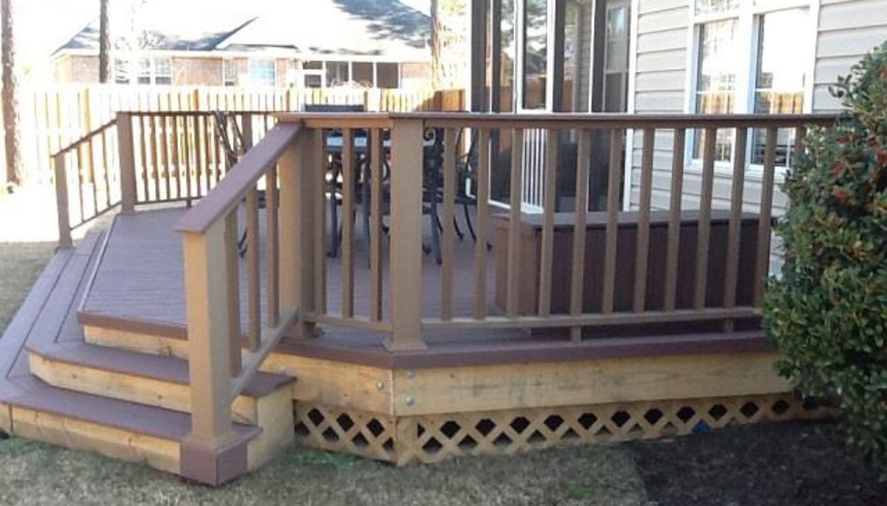 Nice Trex deck adds space to the home