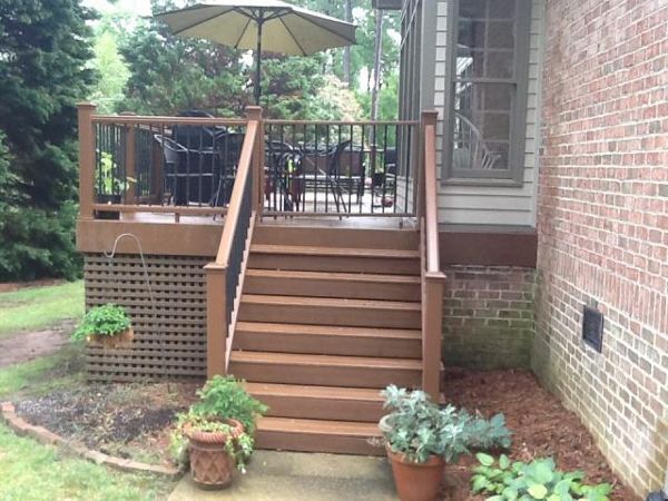 Trex materials looks great with this brick home