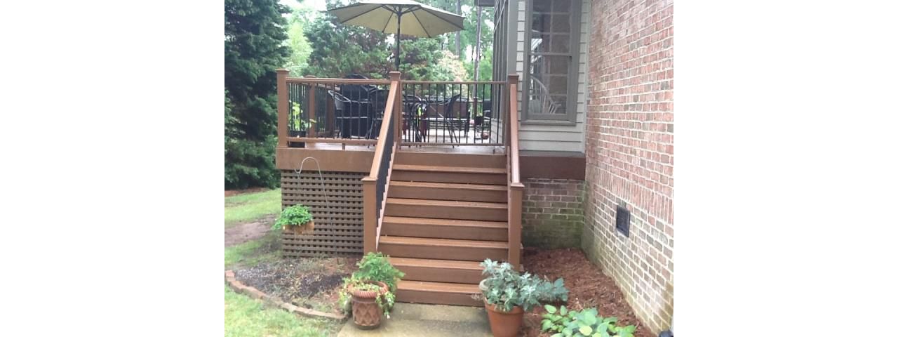 Trex materials looks great with this brick home