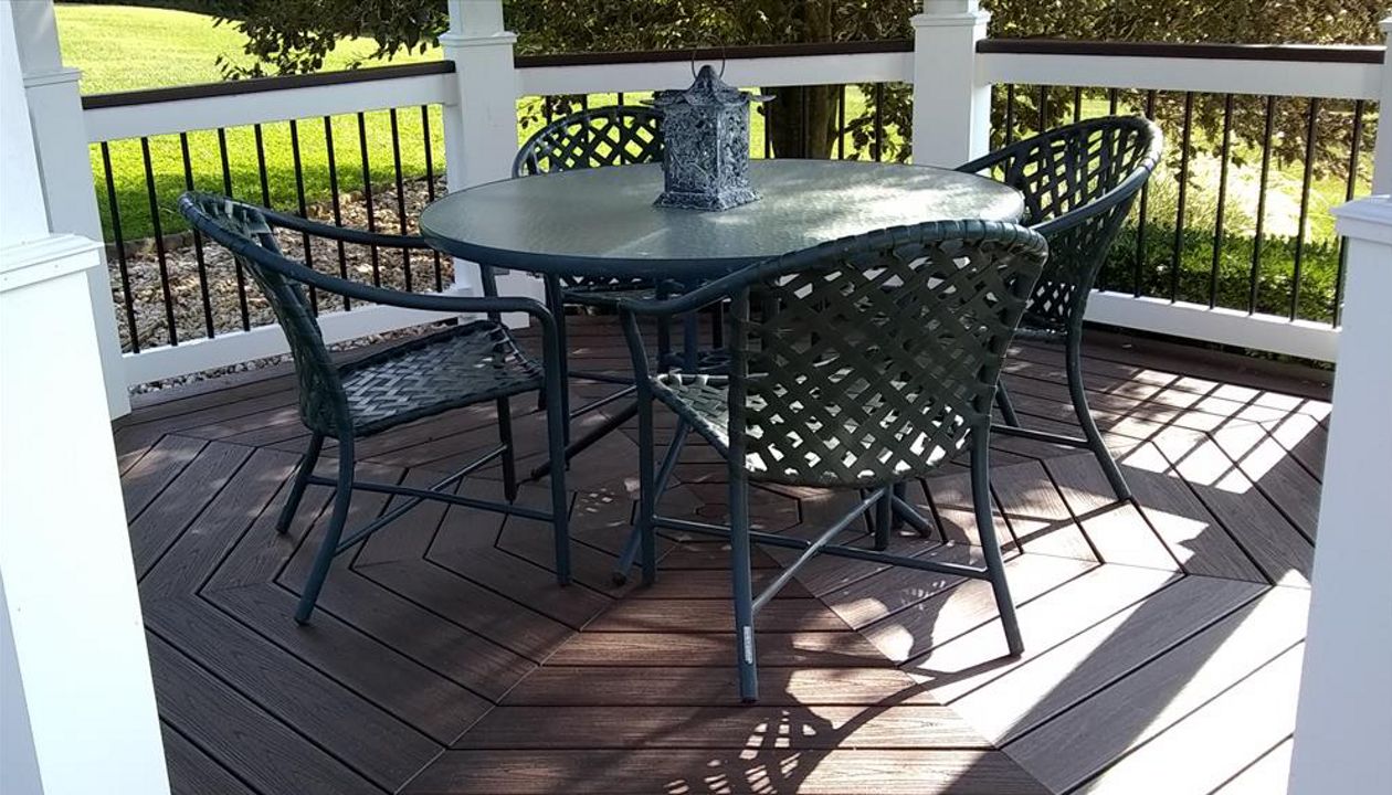 Trex Transcend Gazebo floor with meticulous miters