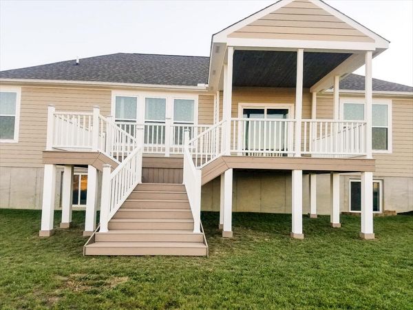 Trex Transcend Rope Swing decking, Transcend Classic White composite railing