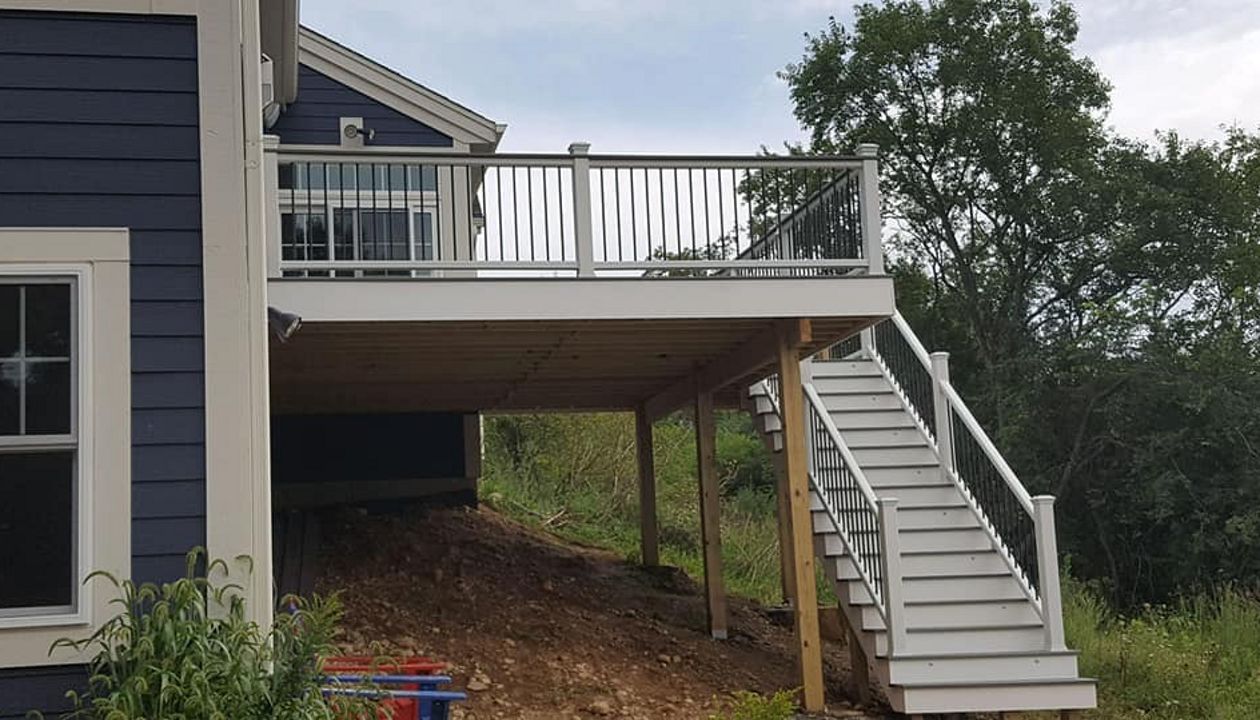 Trex attached house deck - Veiw 1