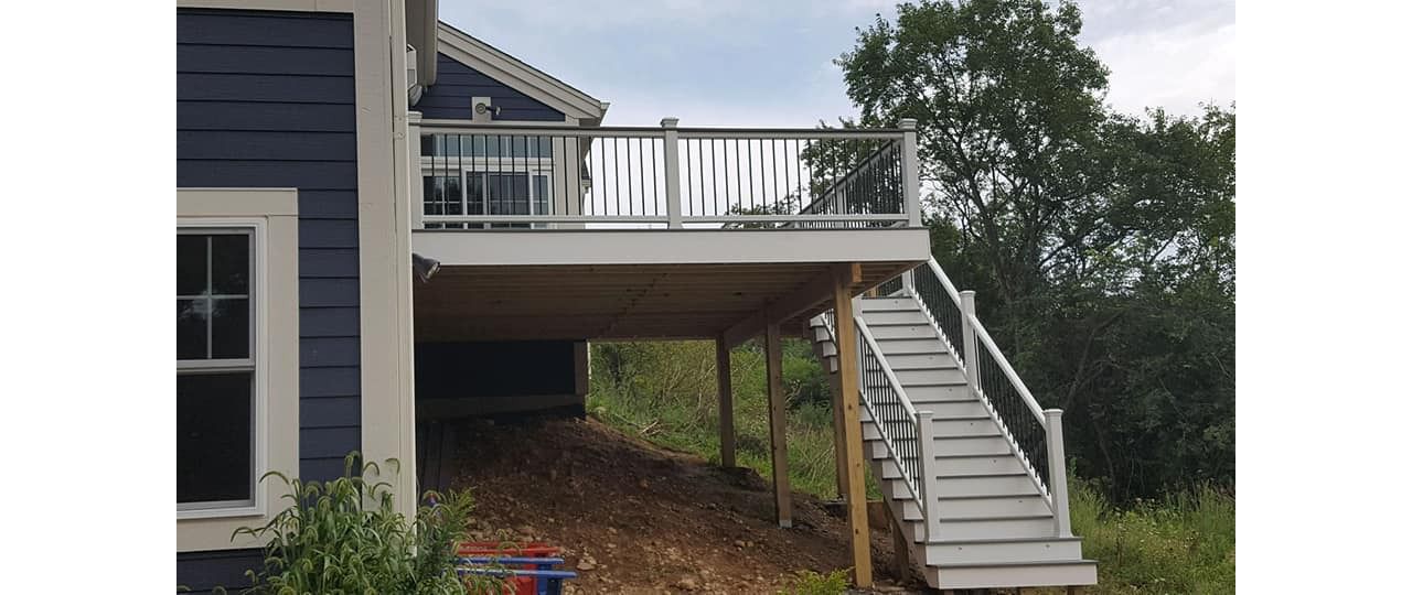 Trex attached house deck - Veiw 1