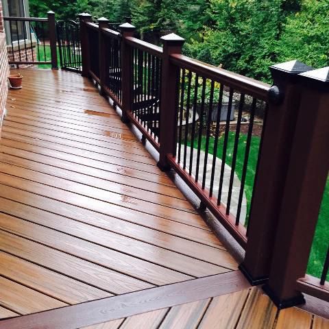 Herring bone decking surface detail