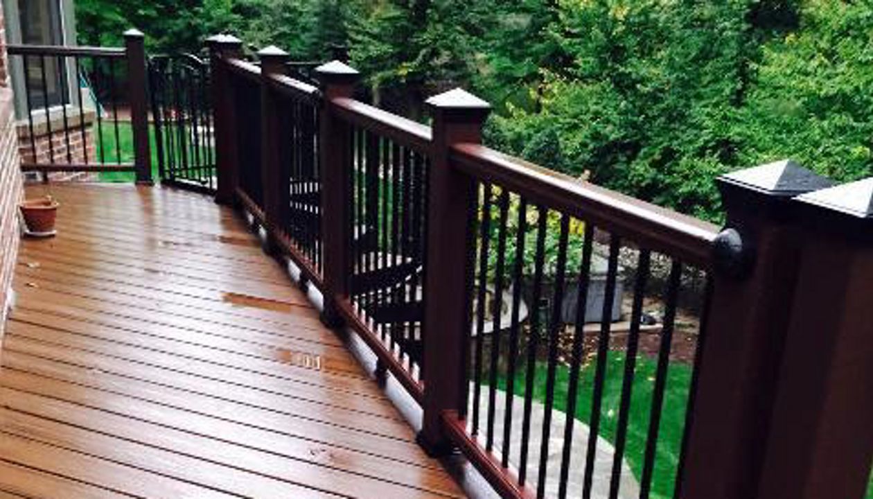 Herring bone decking surface detail
