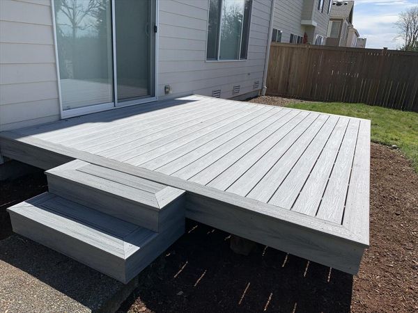 Trex enhance foggy wharf decking /picture frame