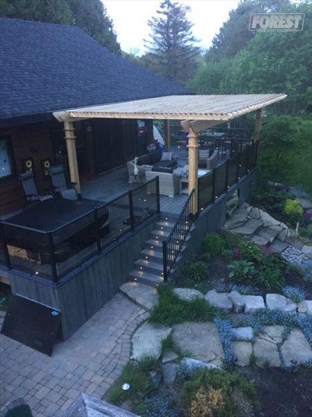 Trex Deck colour Island Mist built in: Aurora, King City, Oak Ridges, Richmond Hill, Newmarket, Toronto, Mississauga, Mount Albert, Vaughan, Bradford