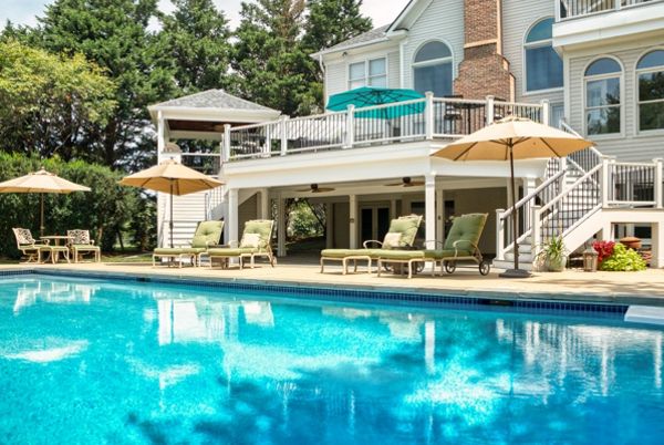 Trex Transcends Deck with Rain Escapes, Pavilion, Pergola, & Outdoor Kitchen