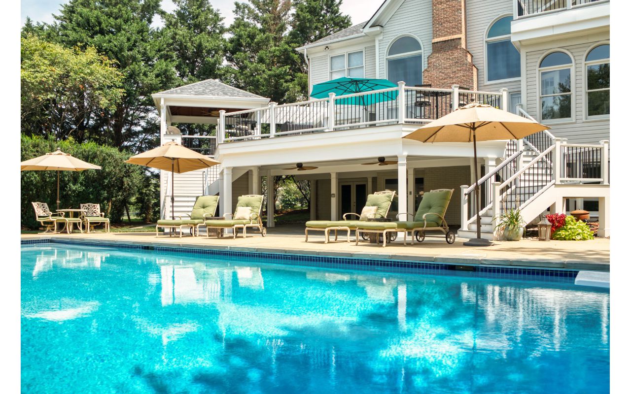 Trex Transcends Deck with Rain Escapes, Pavilion, Pergola, & Outdoor Kitchen