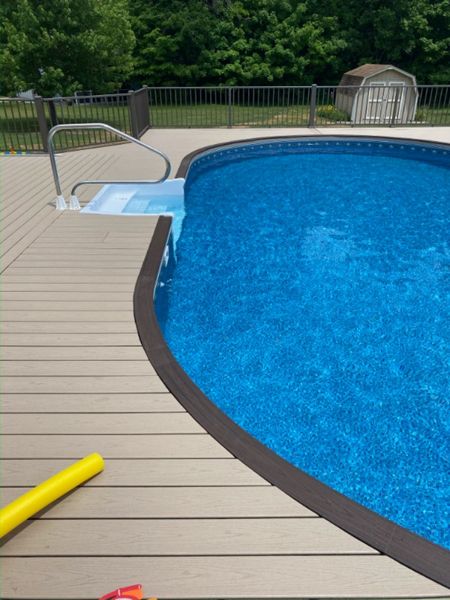 Custom Curved Pool Deck