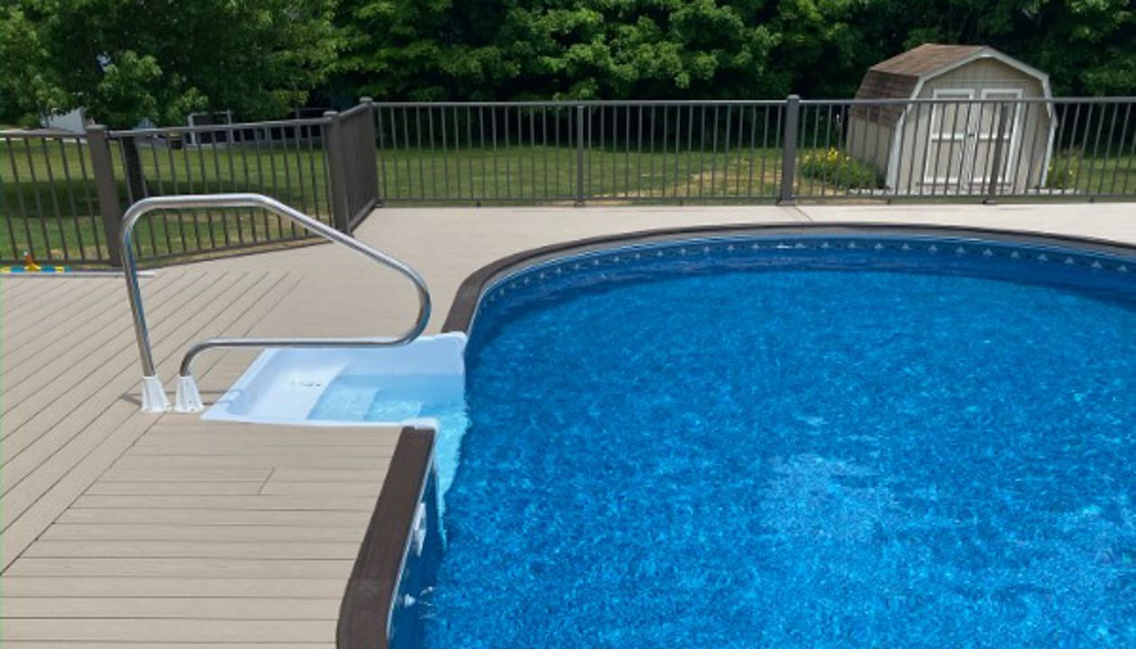 Custom Curved Pool Deck