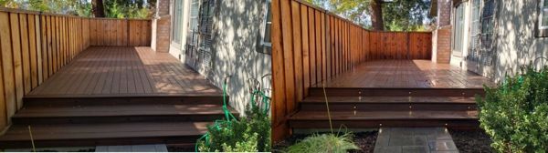 Trex Transcend Tropical Lava Rock Deck & Stairs, with Lights