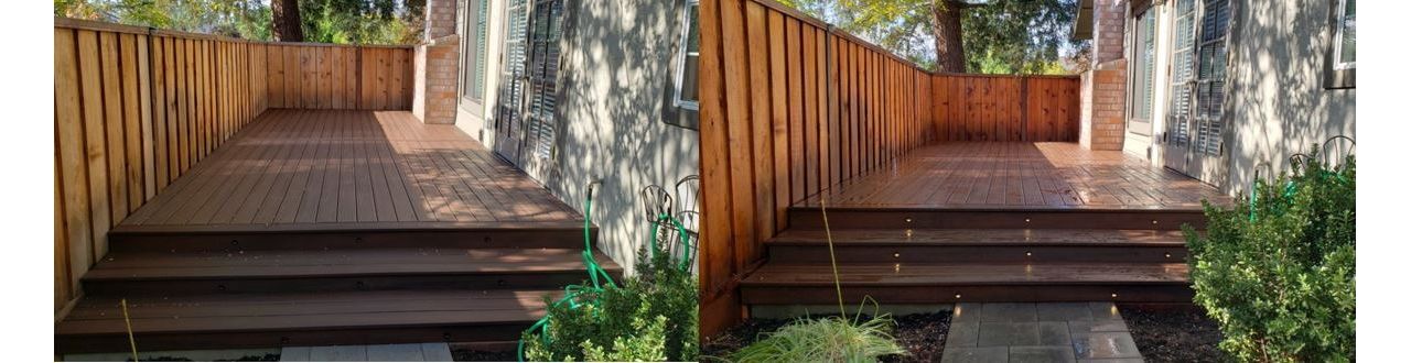Trex Transcend Tropical Lava Rock Deck & Stairs, with Lights
