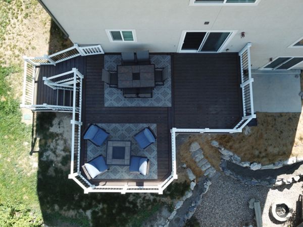 Eagle Mountain, UT Trex Spiced Rum Deck with White Transcend Rail and Fascia