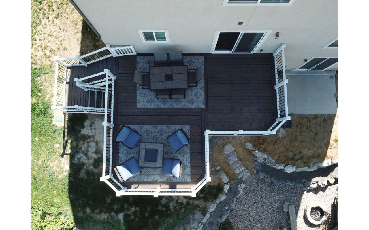 Eagle Mountain, UT Trex Spiced Rum Deck with White Transcend Rail and Fascia