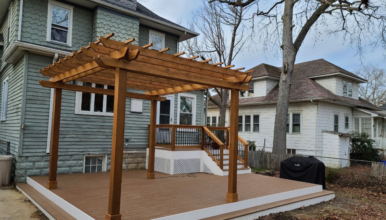 Trex Beach Dune new deck build and cedar pergola, Collingswood