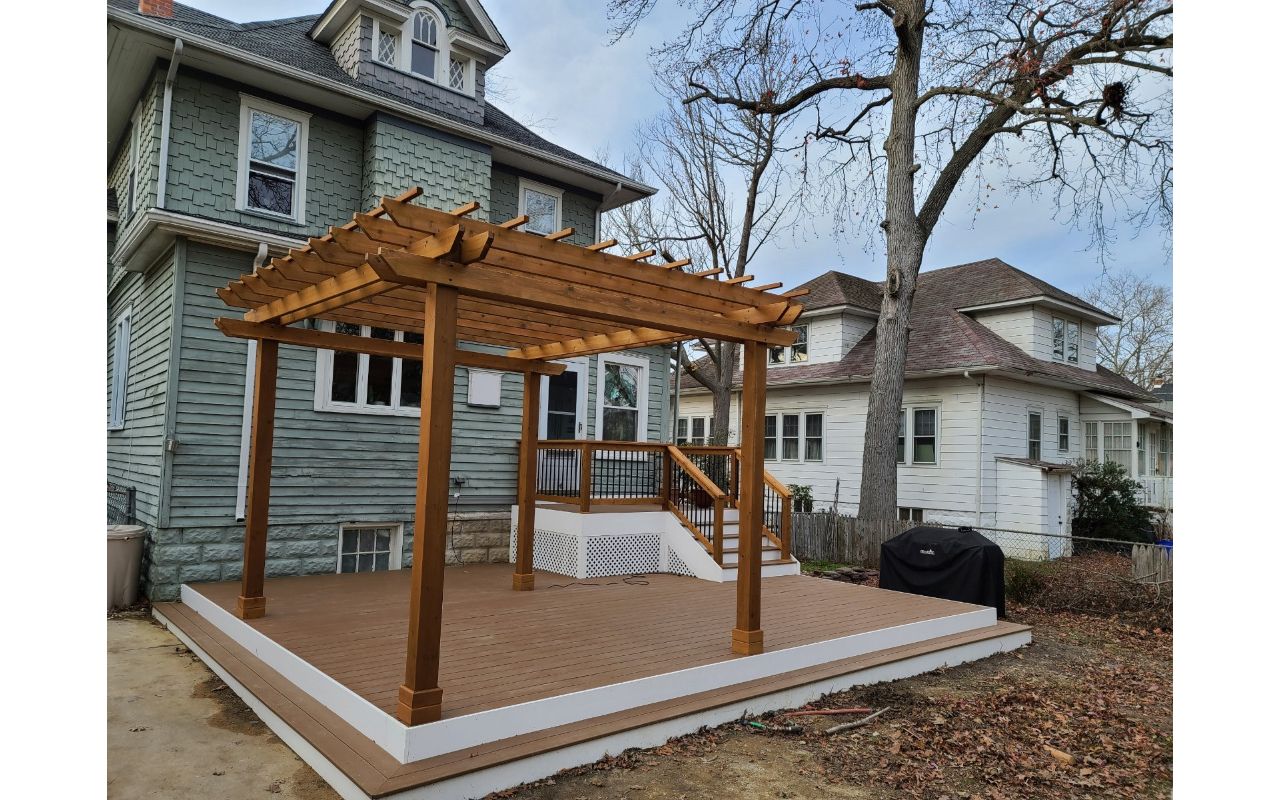 Trex Beach Dune new deck build and cedar pergola, Collingswood