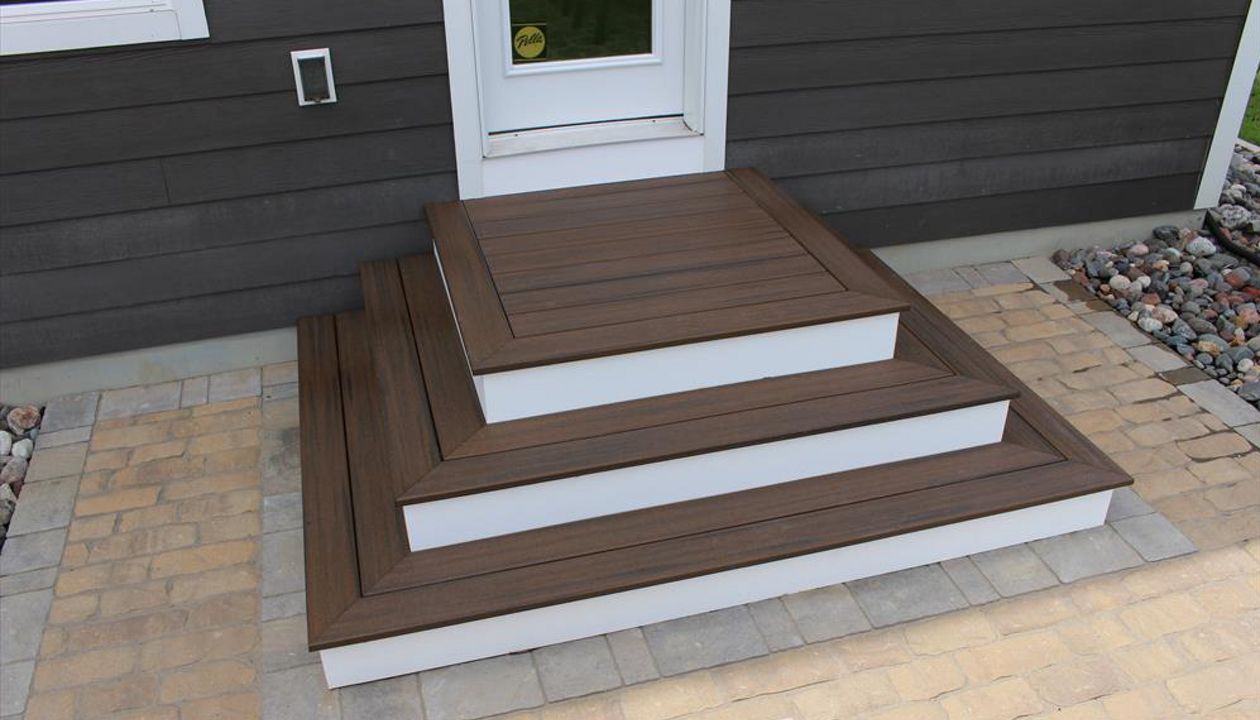 Trex decking in Spiced Rum - Maple Grove