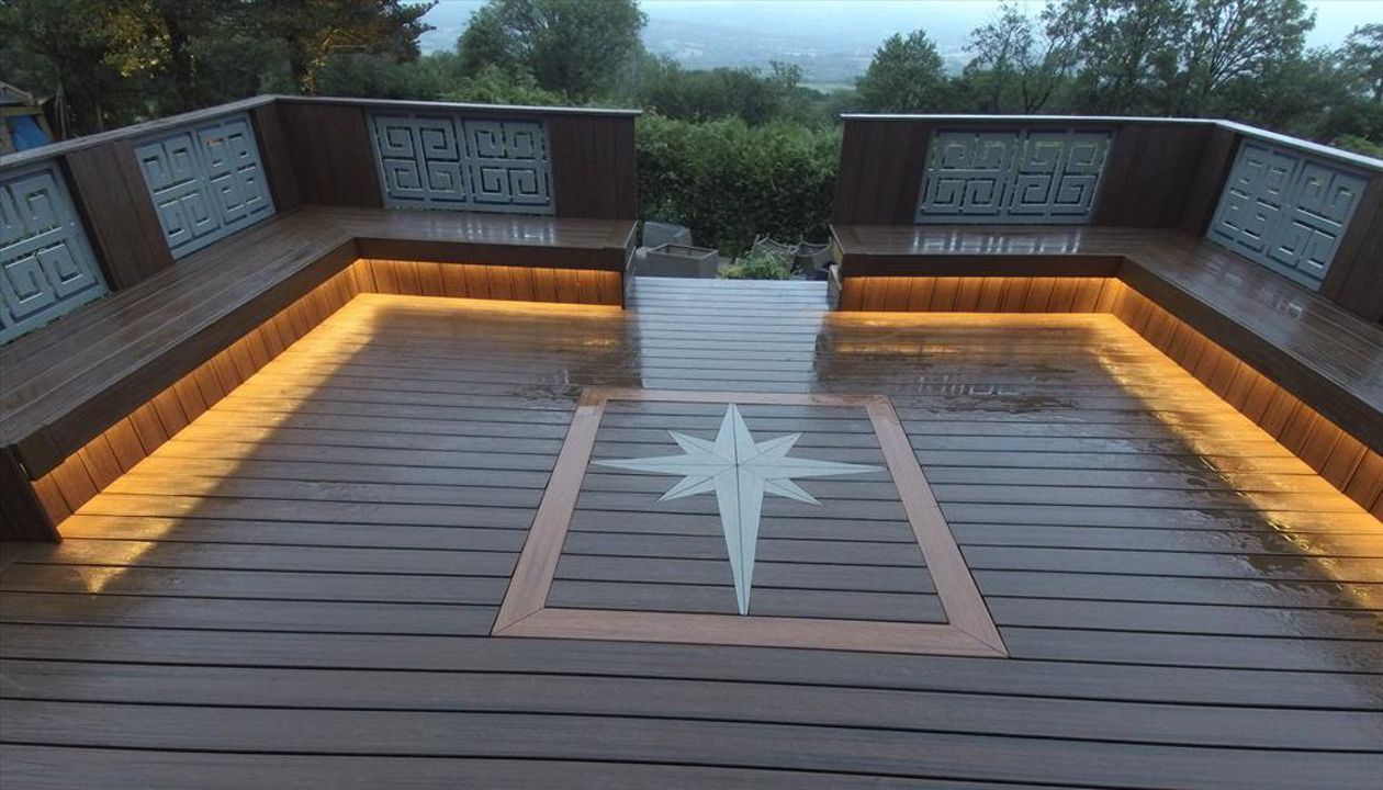 Star of the West . Spiced Rum benches with under seat lighting . Fitted at West Wales UK
