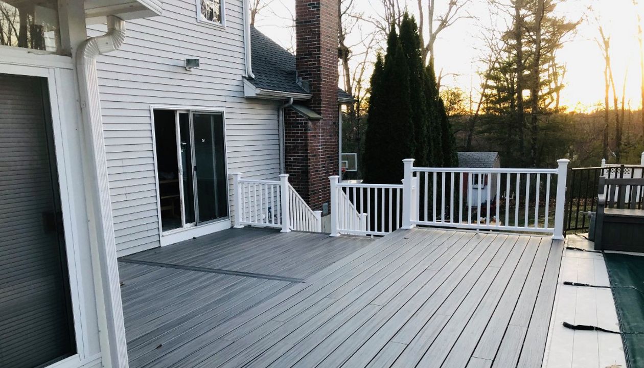 Island Mist multi level pool deck