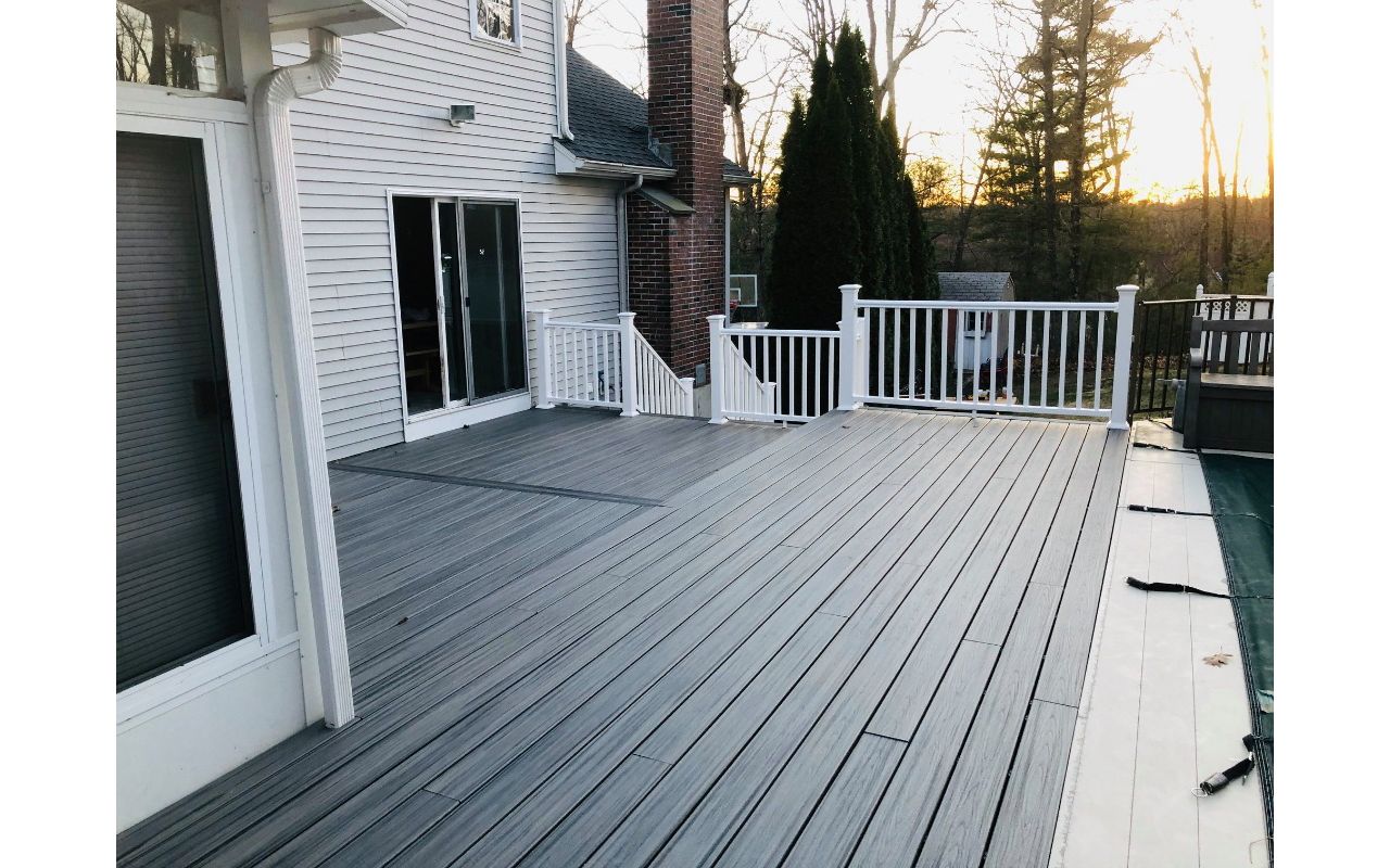 Island Mist multi level pool deck