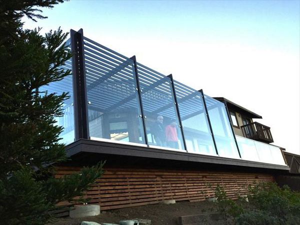 Trex Transcend Glass windscreen decking Berkeley El Cerrito