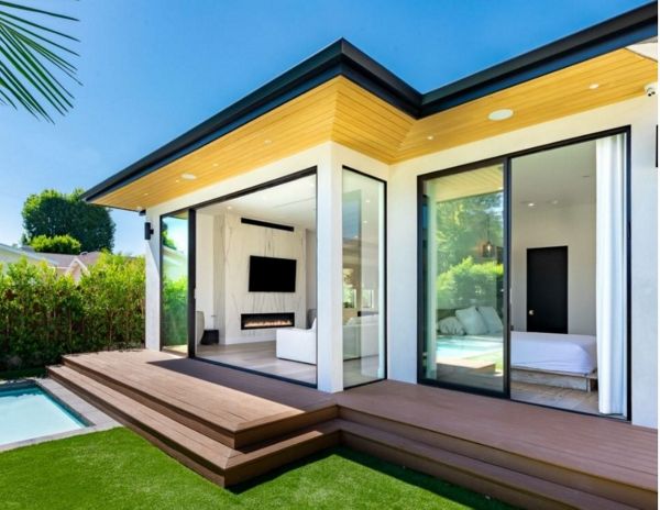 Trex decking on custom outdoor living space