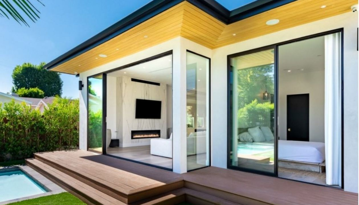 Trex decking on custom outdoor living space