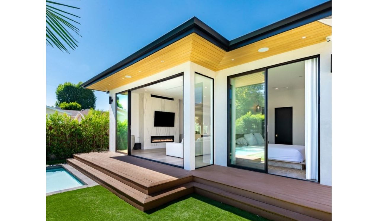 Trex decking on custom outdoor living space