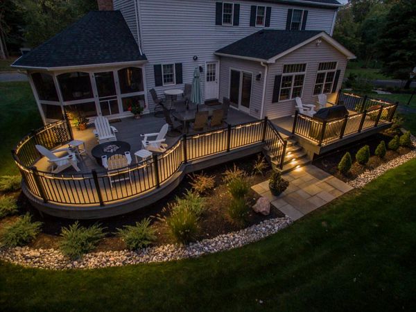 Trex Deck with deck lighting in Flemington NJ