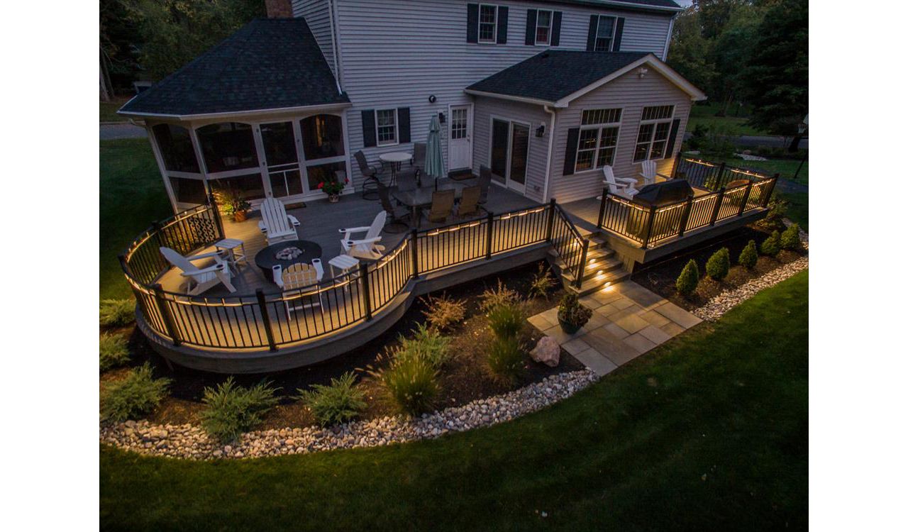 Trex Deck with deck lighting in Flemington NJ