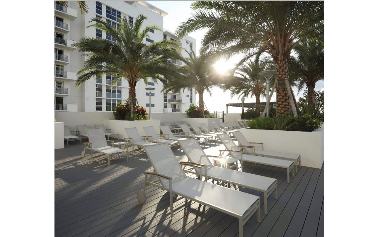 Trex Select Pebble Grey deck; Miami, FL; custom elevated steel substructure