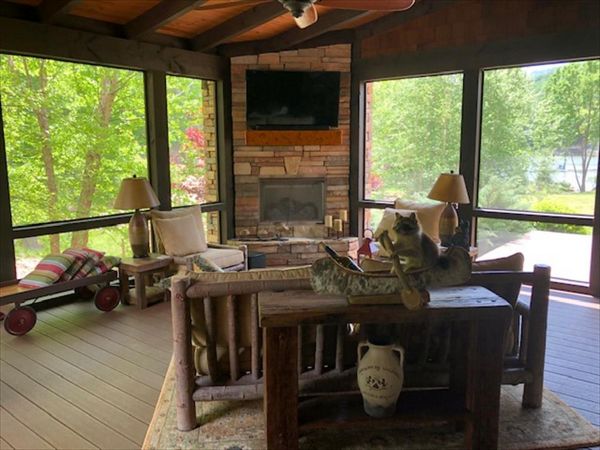 Imagine this Trex Select Saddle porch as your outdoor man cave!