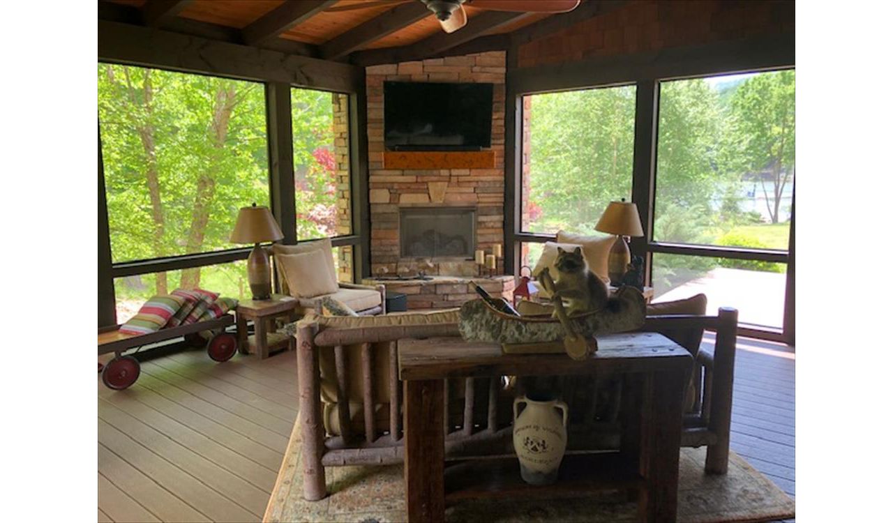 Imagine this Trex Select Saddle porch as your outdoor man cave!