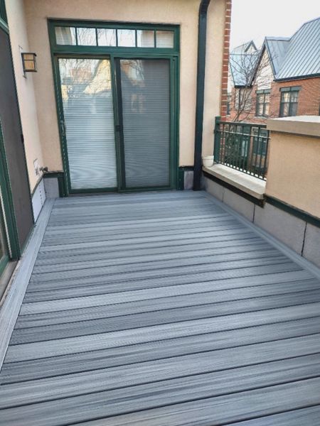 Foggy Wharf on a Condo Balcony Deck