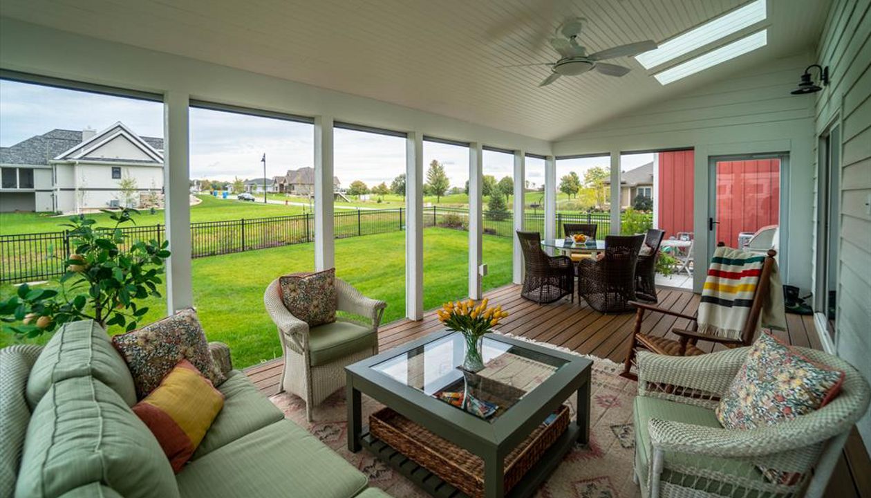 A screen porch featuring Trex Transcend decking sets it apart from all others.