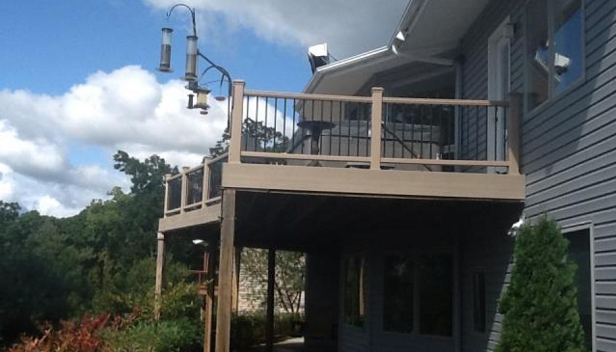 Trex Transcend Railings make this deck beautiful from a view