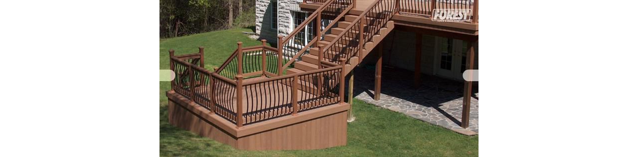 Two tier deck &amp;amp;amp;amp;amp;amp;amp;amp;amp; stairs with TREX. Built in:  Aurora, King City, Oak Ridges, Richmond Hill, Newmarket, Toronto, Mississauga, Mount Albert, Vaughan, Bradford