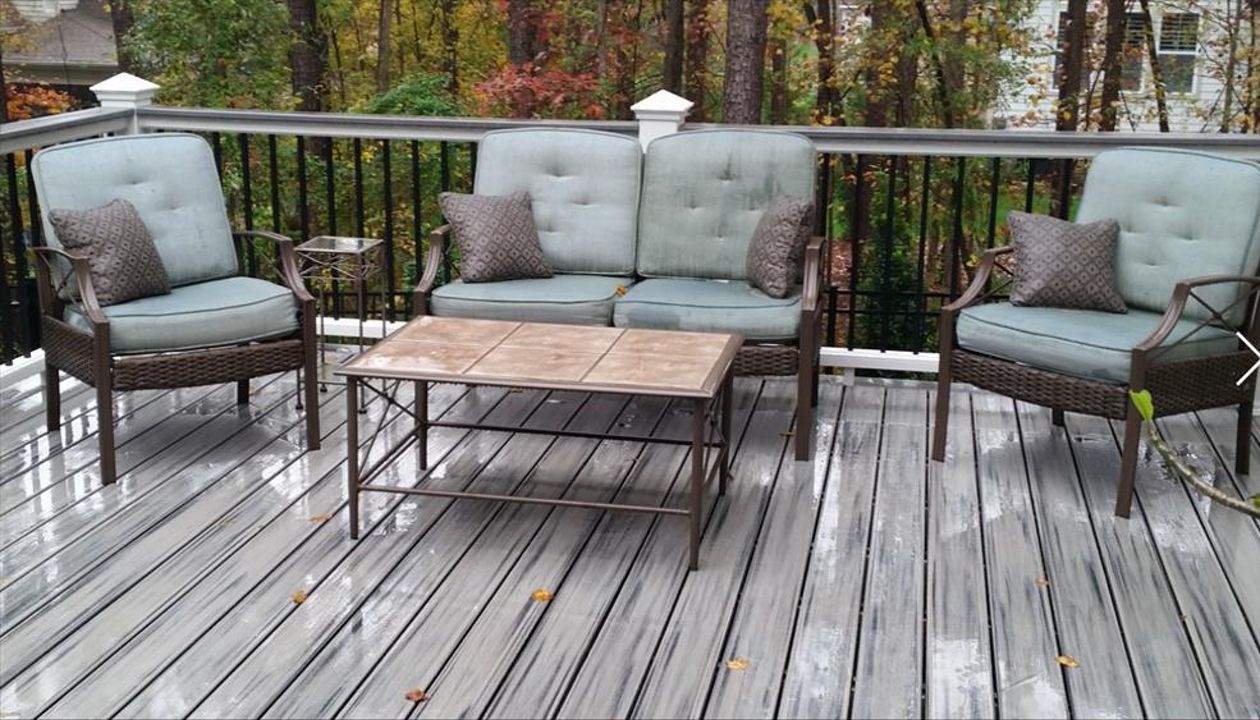 Trex Transcend Island Mist decking job on beautiful Mountain Lake in Charlotte NC