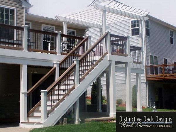 PVC Pergola on Trex Deck