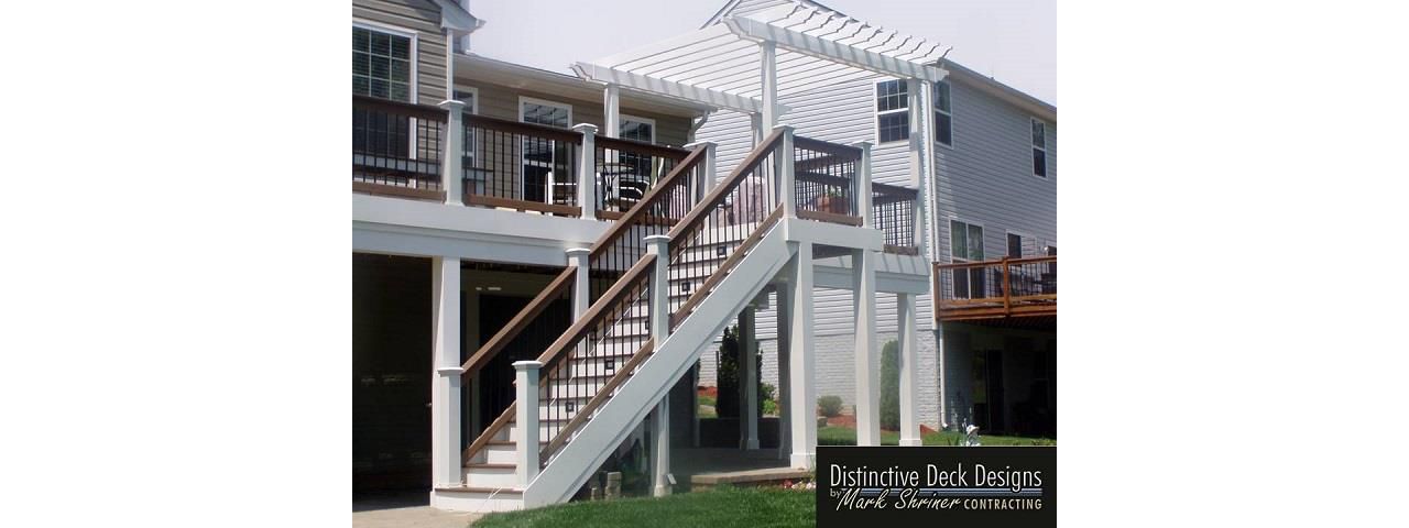 PVC Pergola on Trex Deck